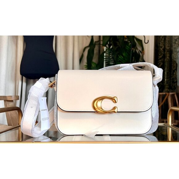 NEW!!! Coach White/Chalk Leather Sage Shoulder Bag/Crossbody with Adjustable Str - Picture 2 of 10